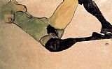 A woman nude body by Egon Schiele